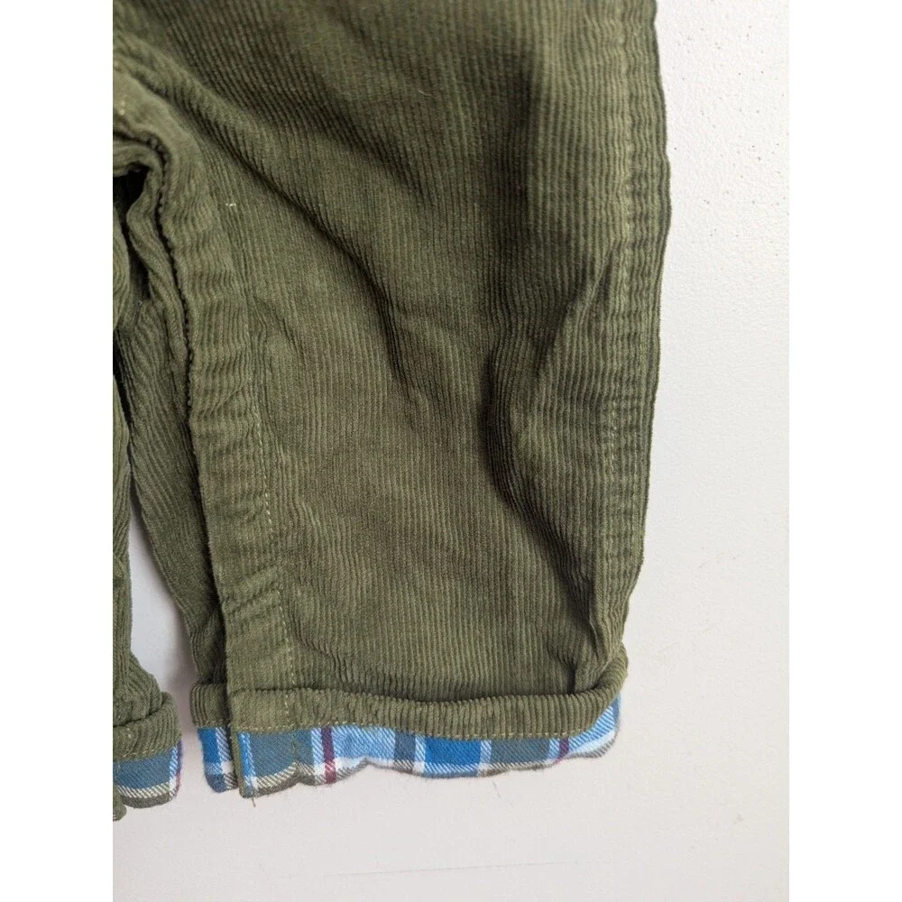 Y2k Gymboree Silly Monkey  Corduroy Overalls 12-18 months Green 100% Cotton Boys